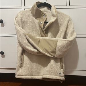 The North Face Cream and Tan Fleece Jacket